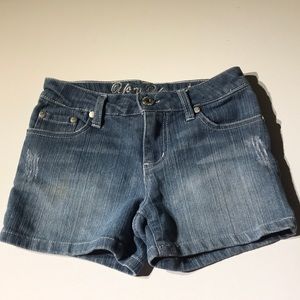 girls YomYom jean shorts